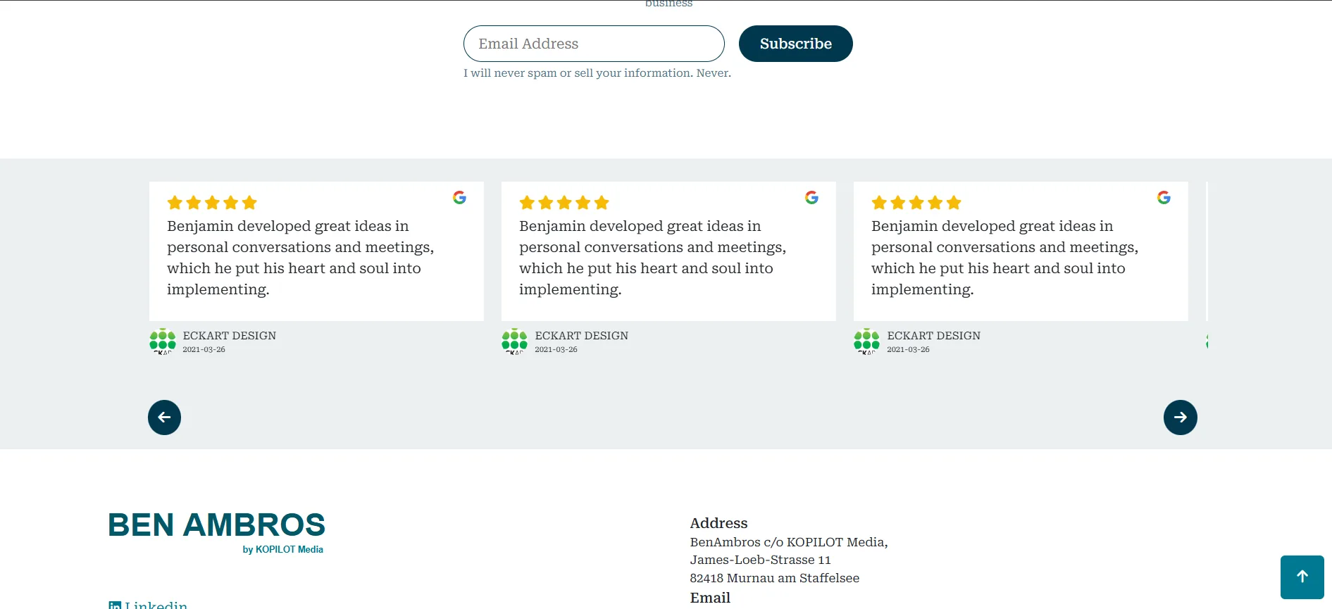 Portfolio Website for BenAmbros - Image 7