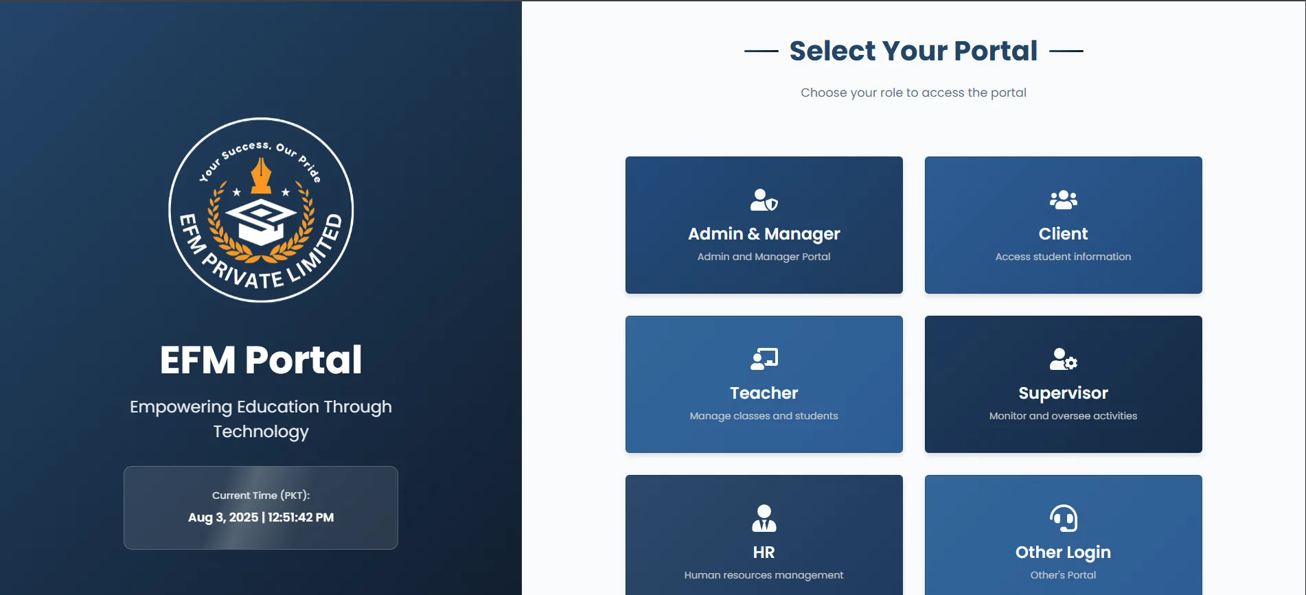 ERP System for EFM Pvt. Ltd.