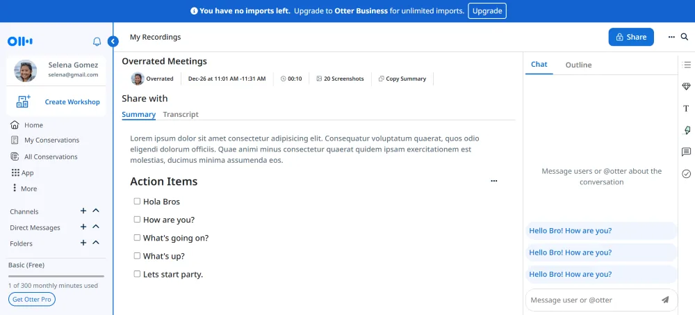 Otter – Real-Time Transcription App